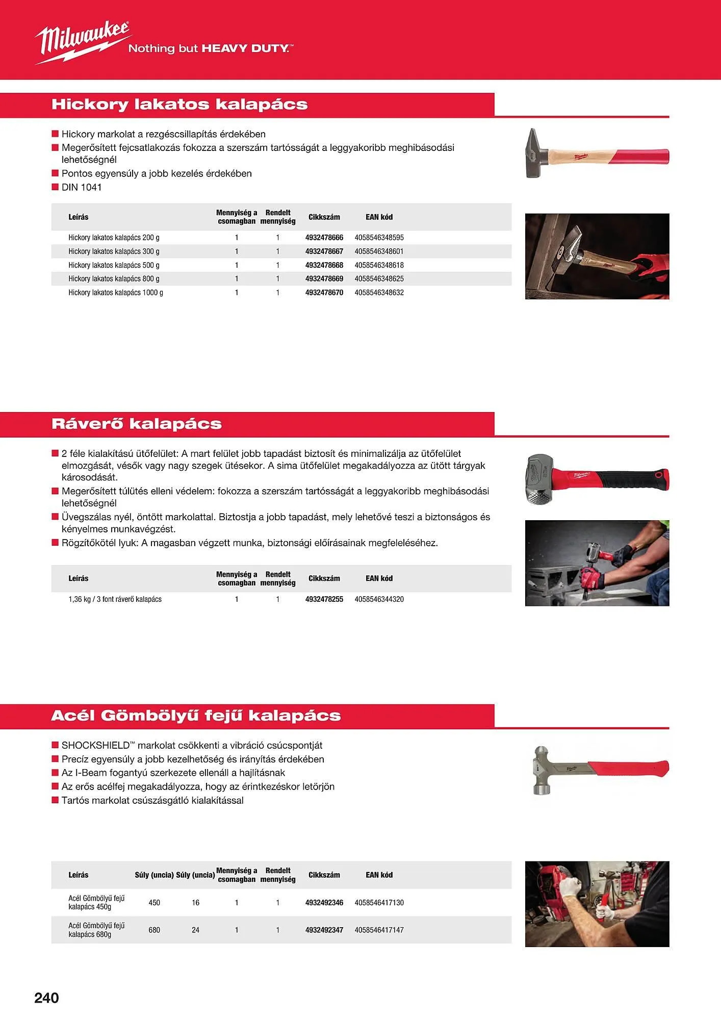 Katalógus Milwaukeetool akciós újság augusztus 14.-tól december 31.-ig 2024. - Oldal 240