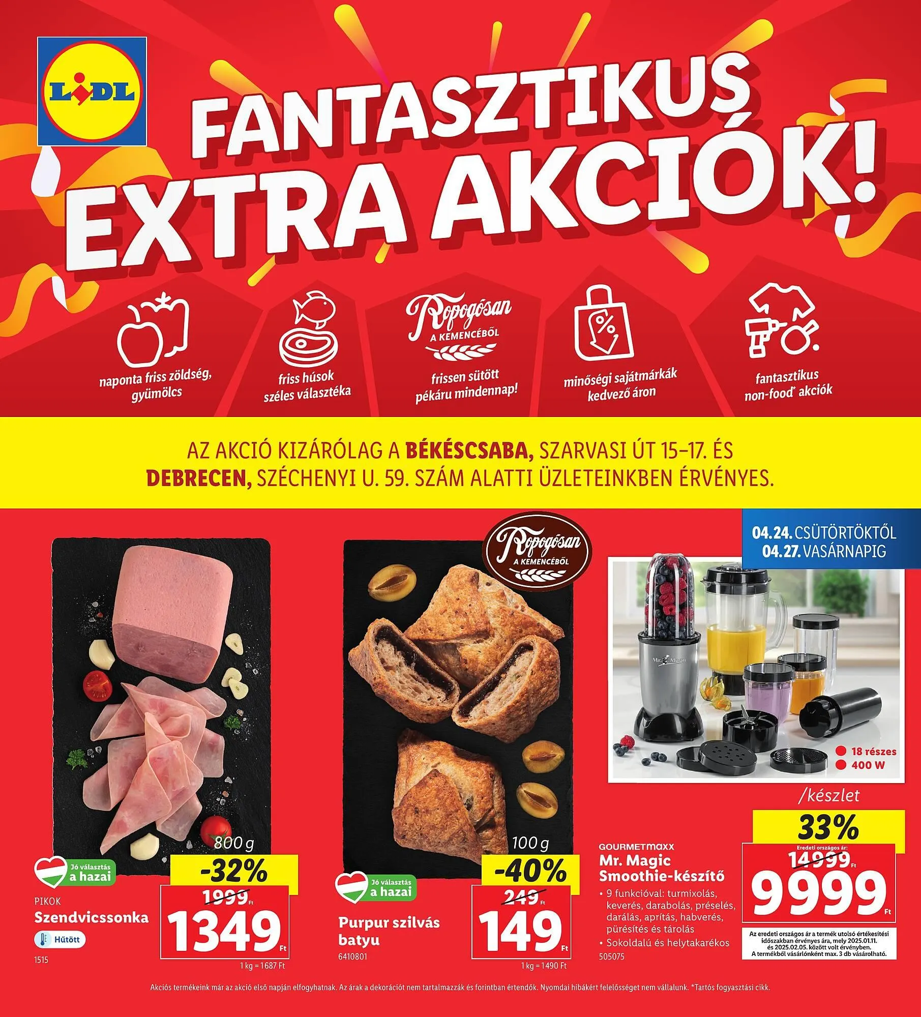 Katalógus Lidl akciós újság április 24.-tól április 27.-ig 2025. - Oldal 1