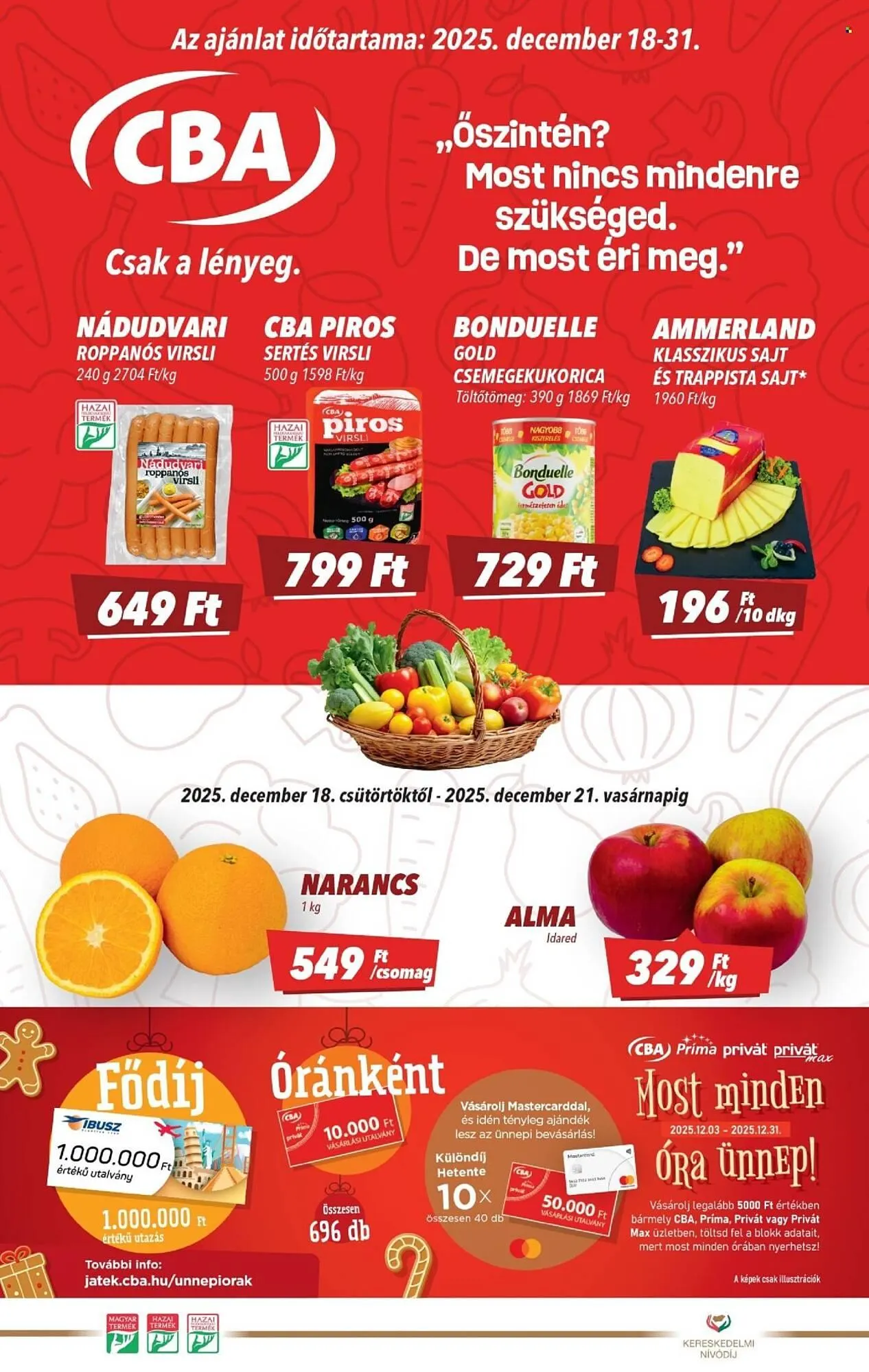 Katalógus CBA akciós újság december 18.-tól december 31.-ig 2025. - Oldal 1