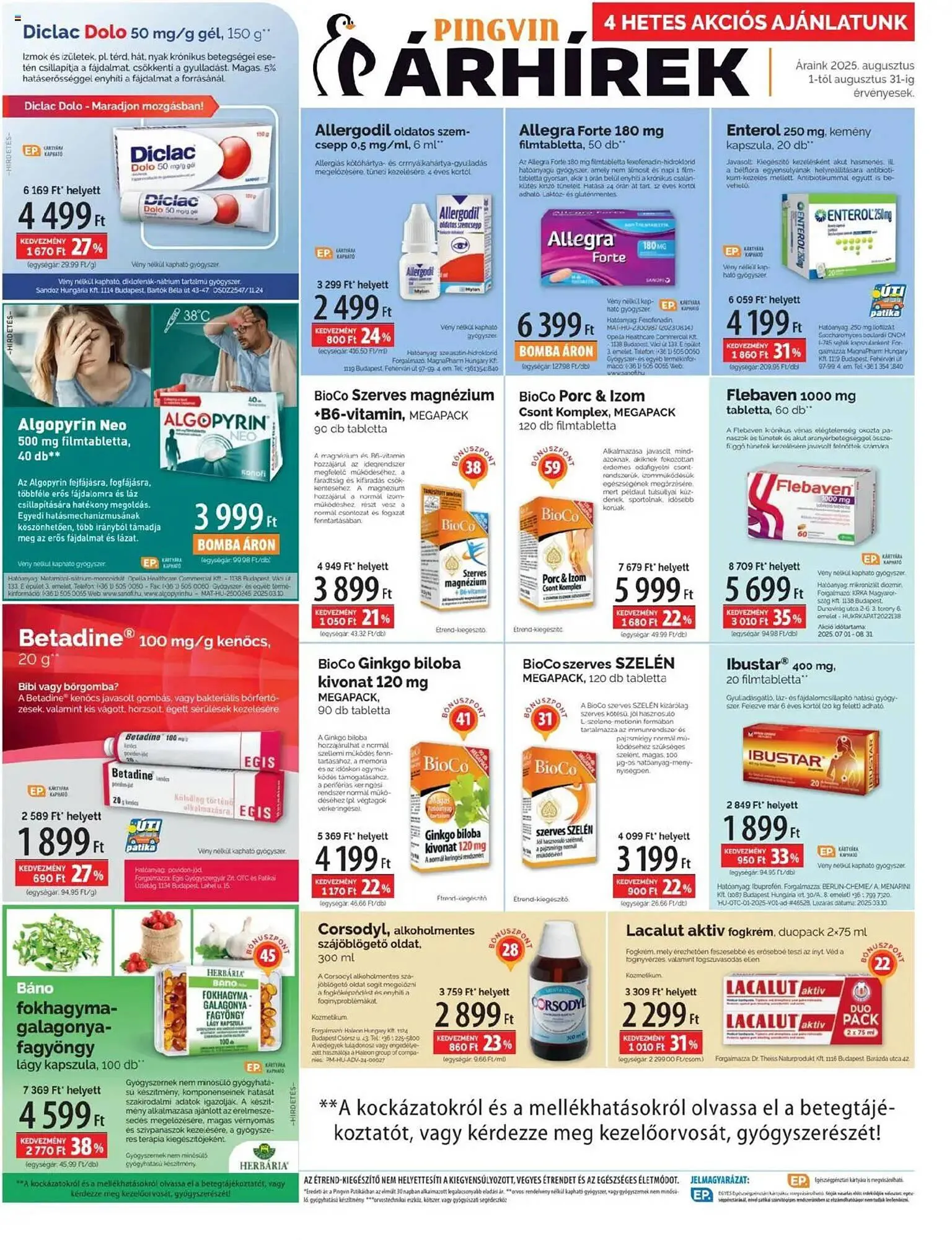 Katalógus Pingvin Patika akciós újság augusztus 1.-tól augusztus 31.-ig 2025. - Oldal 2