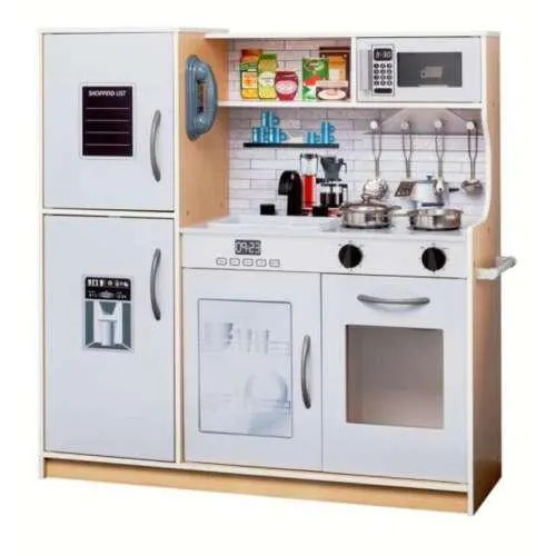 Fa gyerekkonyha, kiegészítőkkel, 81x79.5x24 cm