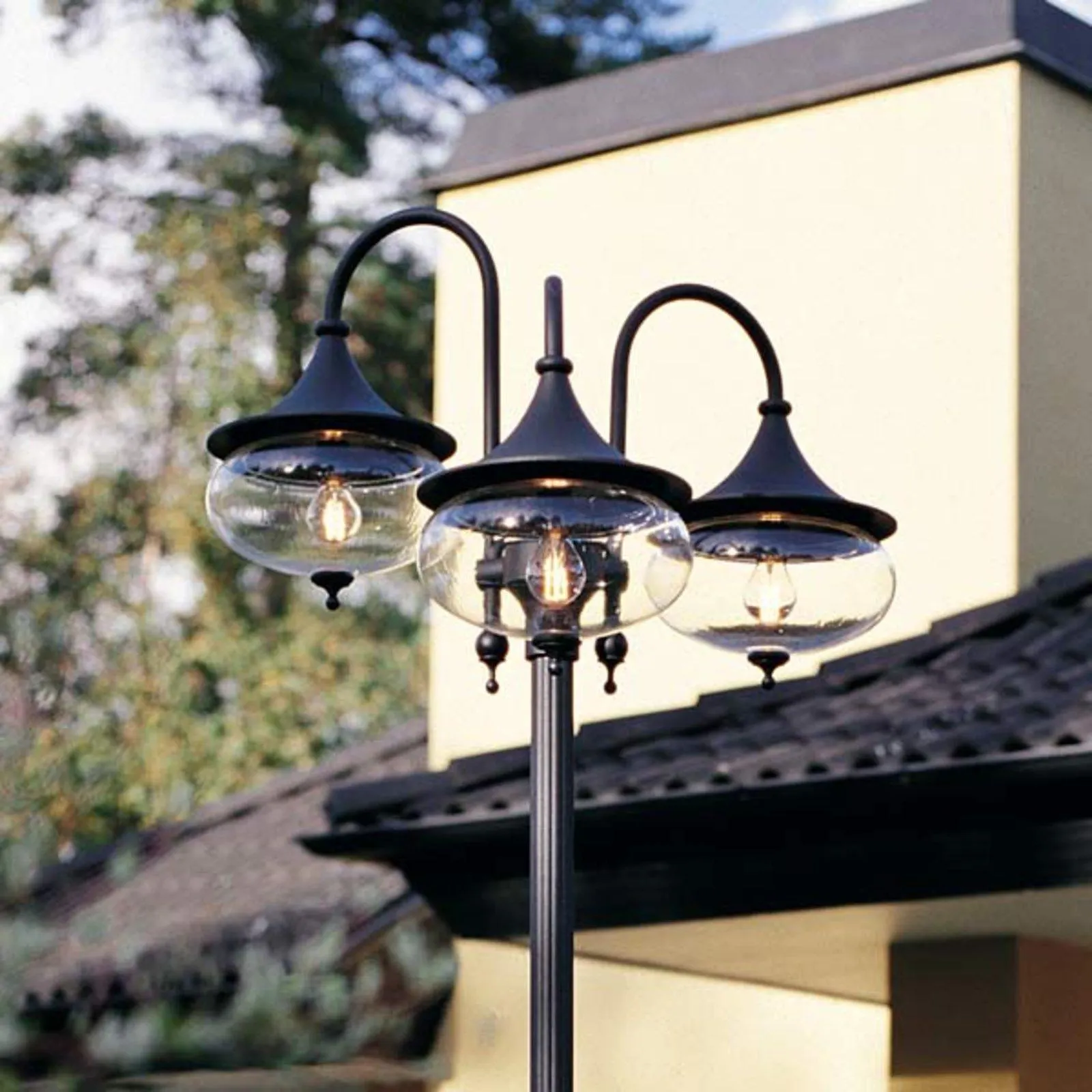 Póluslámpa Libra 3-lámpás fekete