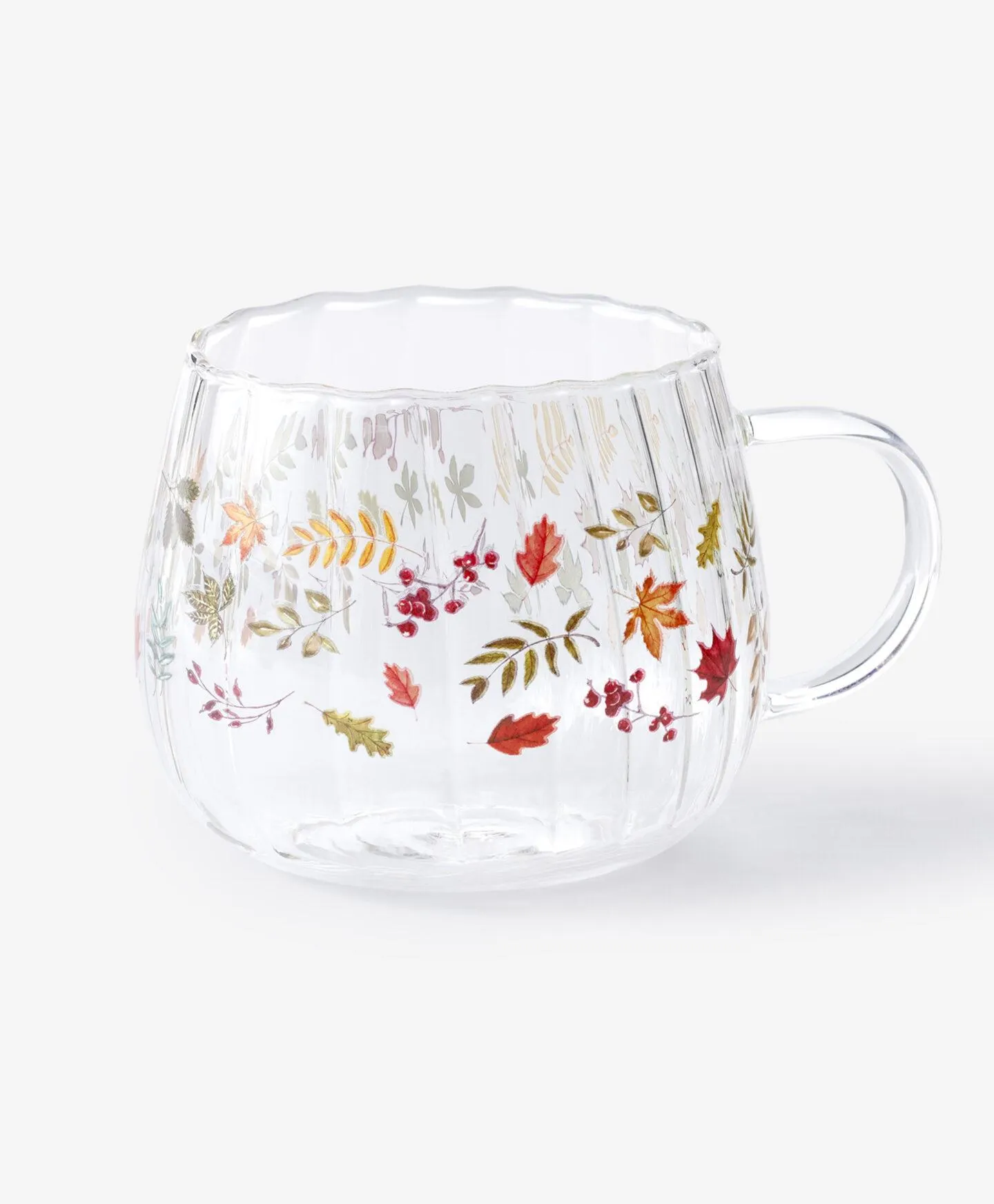 üveg bögre őszi mintával