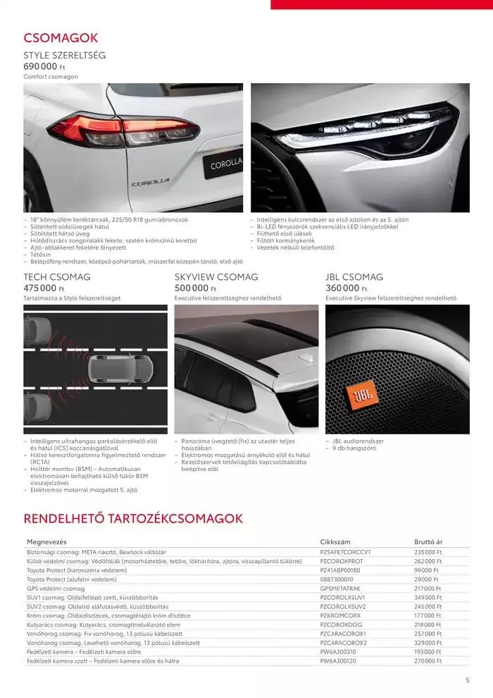 Katalógus Toyota Corolla Cross MY24 november 15.-tól november 15.-ig 2025. - Oldal 5