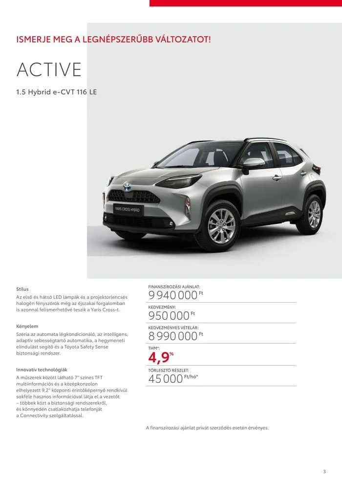 Katalógus Toyota Új YARIS CROSS július 24.-tól július 24.-ig 2025. - Oldal 3
