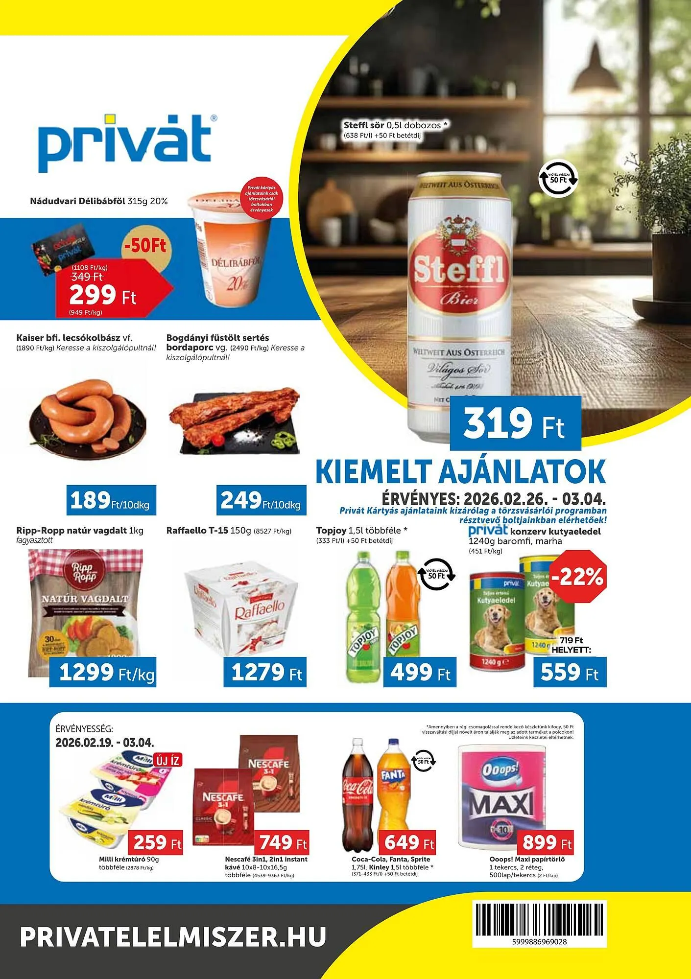 Katalógus PRIVÁT akciós újság február 26.-tól március 4.-ig 2026. - Oldal 1