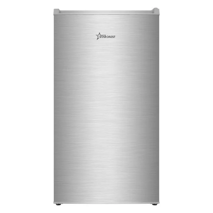 STARCREST SF-83IX-E Egyajtós Hűtőszekrény, E Osztály, Űrtartalom 83L, Belső Világítás, Jégtároló Rekesz, Magasság 85 cm, Rozsdamentes Acél