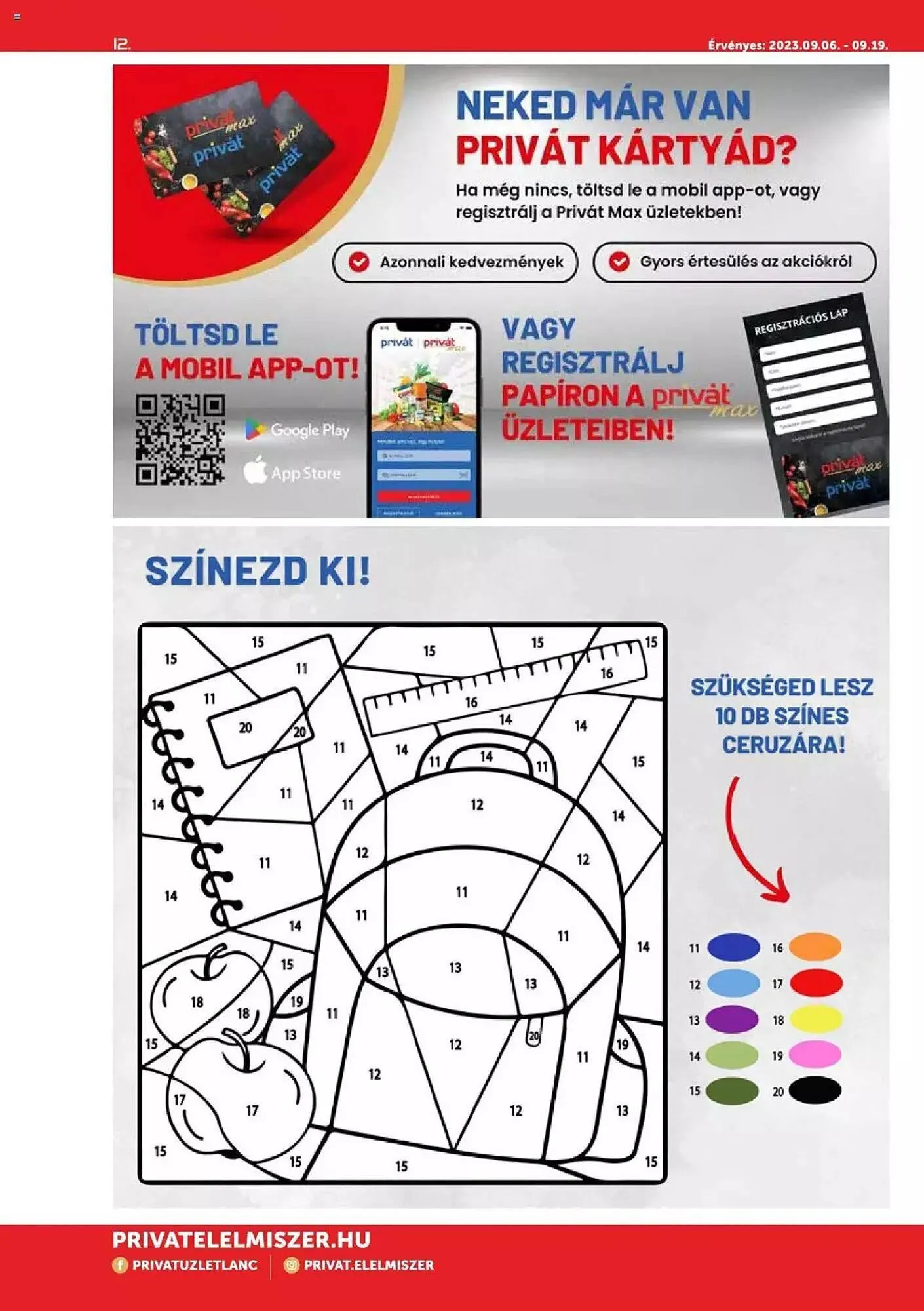 Katalógus PRIVÁT akciós újság szeptember 6.-tól szeptember 19.-ig 2023. - Oldal 12