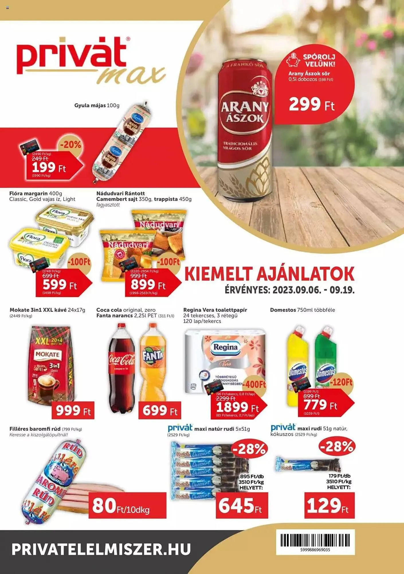 Katalógus PRIVÁT akciós újság szeptember 6.-tól szeptember 19.-ig 2023. - Oldal 1
