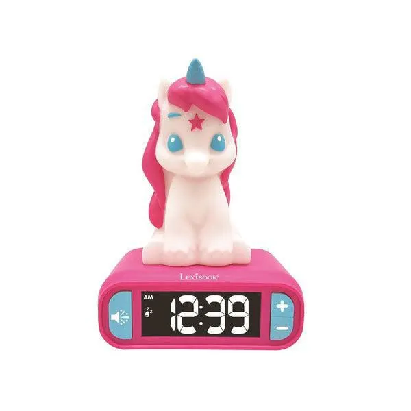 Unikornis ébresztő óra, éjszakai fénnyel és hanggal - Lexibook