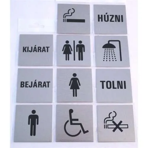 Tábla alumínium öntapadó 60x60mm "férfi/női WC" szimbólum 3427170