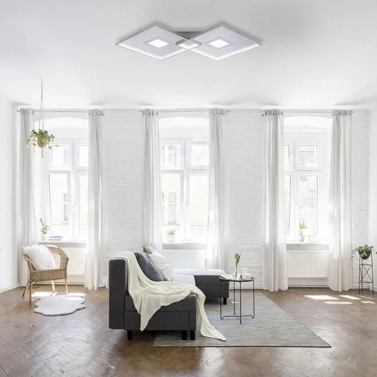 Mennyezeti lámpa acél LED-del és távirányítóval - Odile