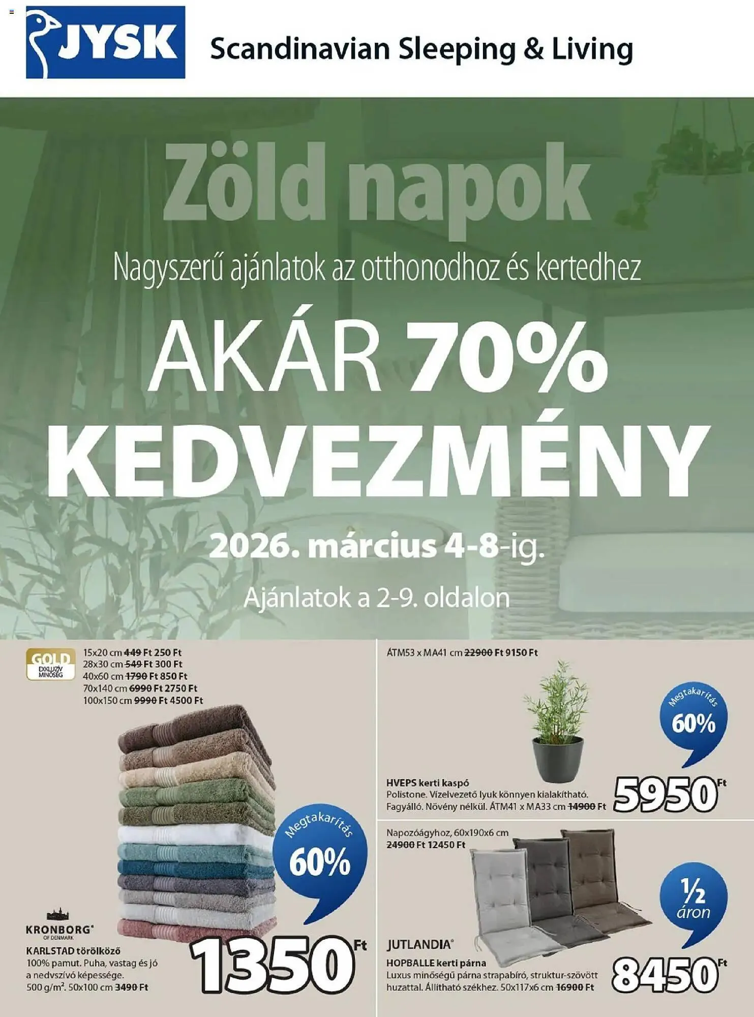 Katalógus JYSK akciós újság március 4.-tól április 7.-ig 2026. - Oldal 1