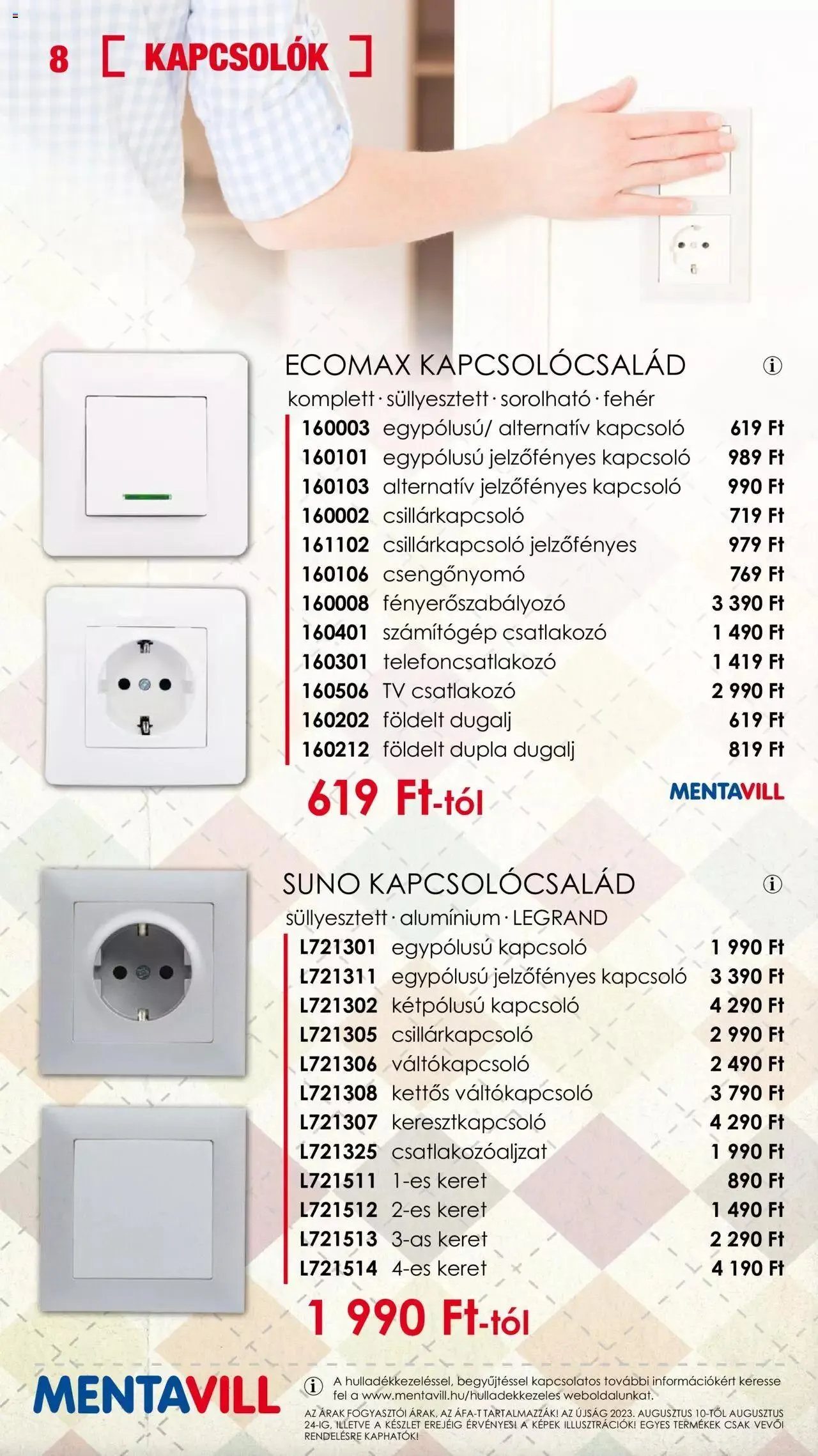 Katalógus Mentavill - Akciós újság augusztus 10.-tól augusztus 24.-ig 2023. - Oldal 8