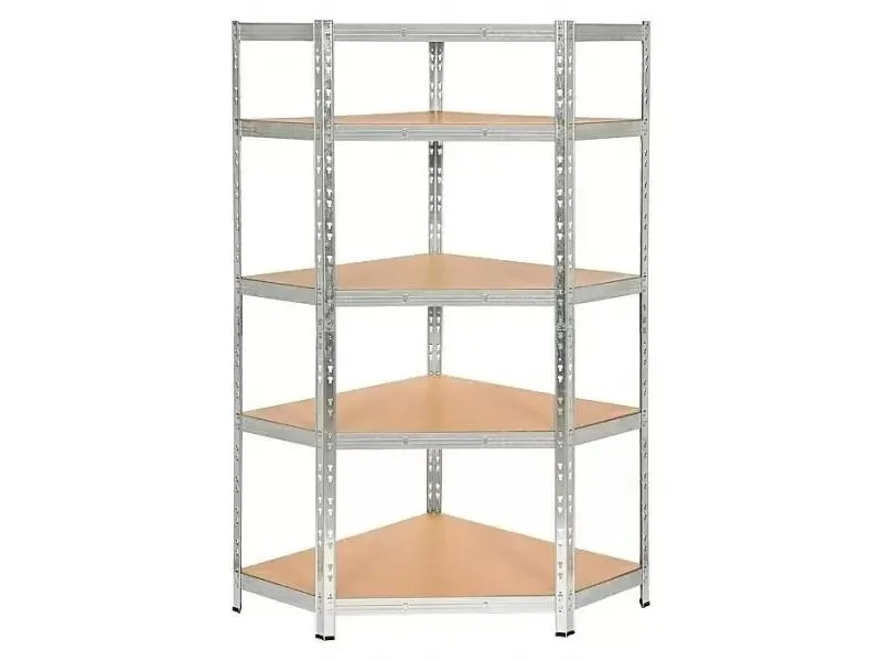 REGALUX - nagy teherbírású sarokpolc (5 polcos, 180x90x40cm)