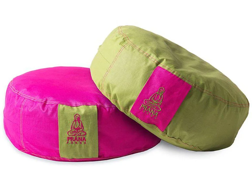 PRÁNA meditációs ülőpárna 2in1 huzattal - rózsaszín + zöld