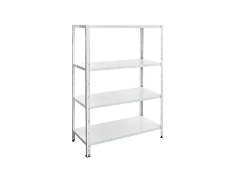 REGALUX - fém állópolc fehér (4 polcos) 160x84x30cm