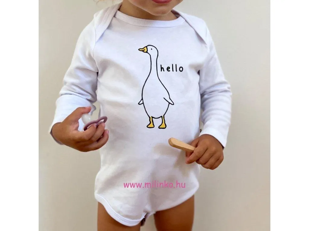 Egyedi baba body, hosszú ujjú- Minimal