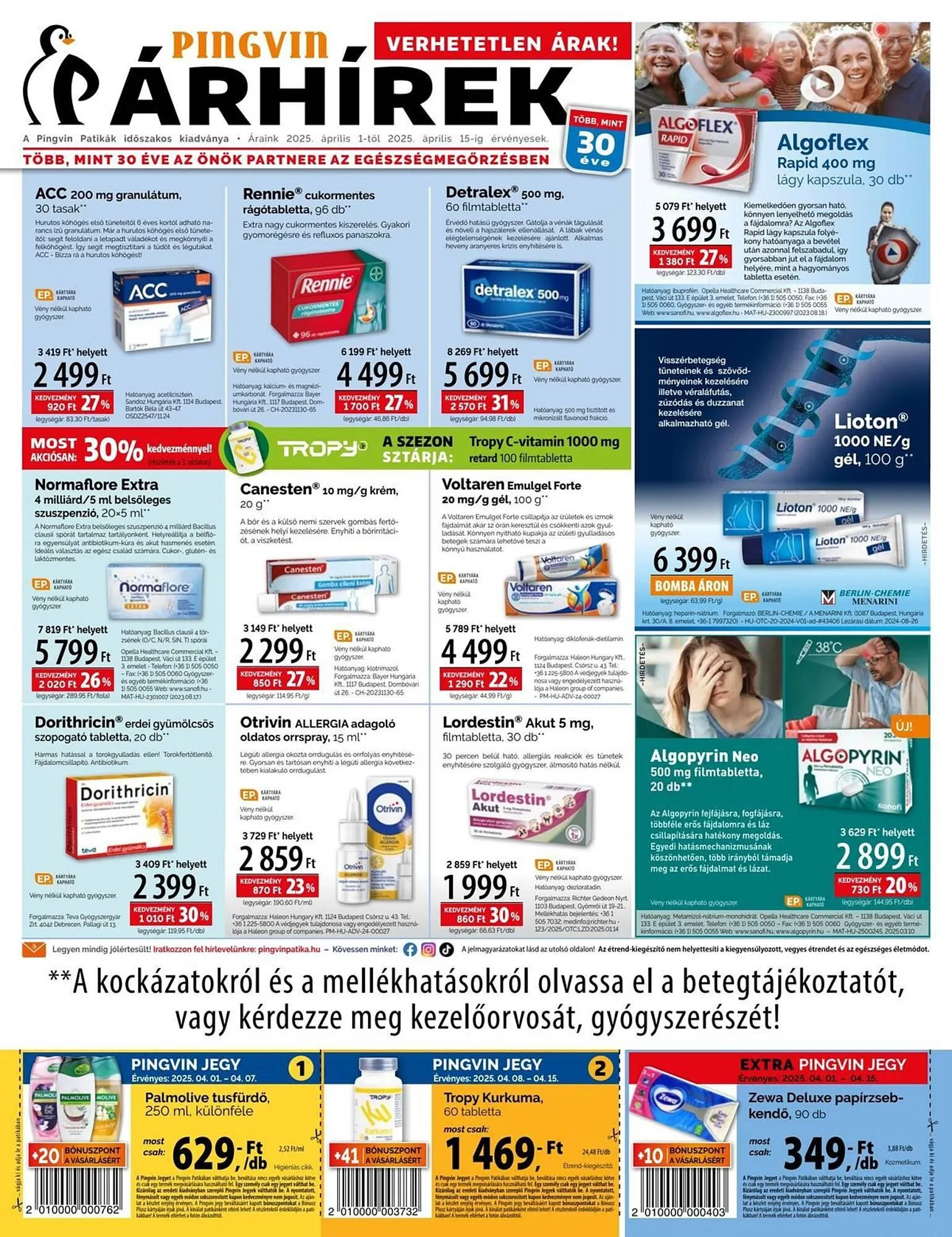 Katalógus Pingvin Patika akciós újság április 1.-tól április 15.-ig 2025. - Oldal 1