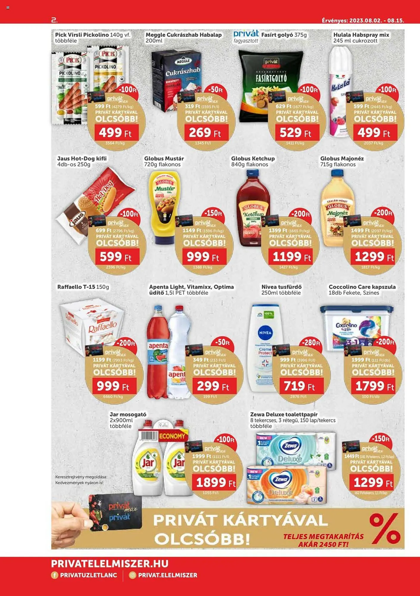 Katalógus PRIVÁT akciós újság augusztus 2.-tól augusztus 15.-ig 2023. - Oldal 2
