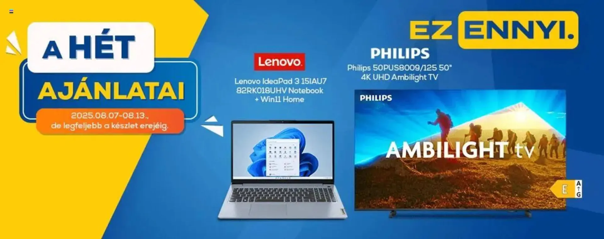 Katalógus Euronics akciós újság augusztus 7.-tól augusztus 13.-ig 2025. - Oldal 2