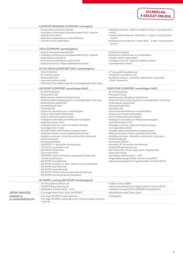 Katalógus Toyota Corolla Hatchback május 14.-tól december 31.-ig 2024. - Oldal 9
