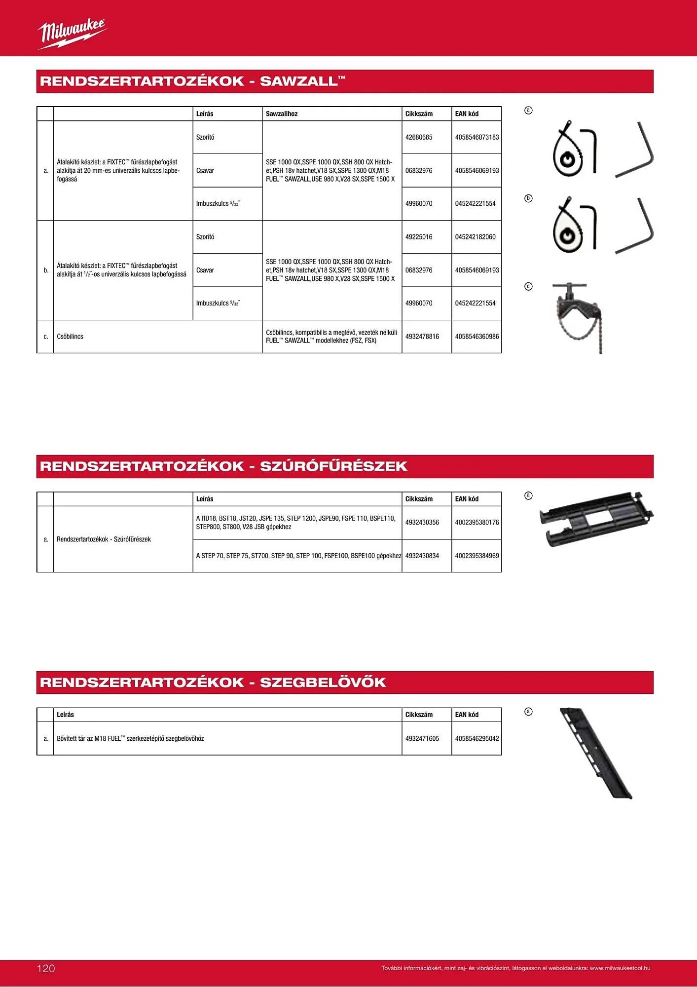 Katalógus Milwaukee akciós újság szeptember 16.-tól december 31.-ig 2026. - Oldal 120