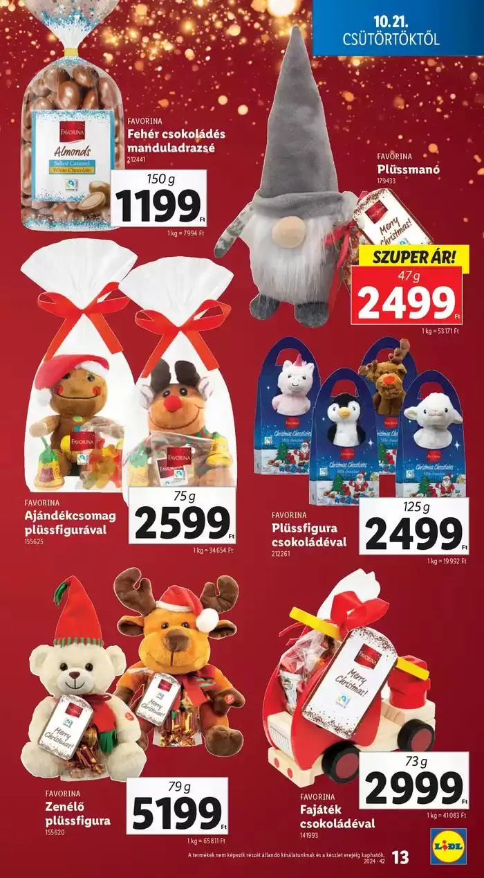 Katalógus Ünnepi édességkatalógus október 17.-tól december 31.-ig 2024. - Oldal 13