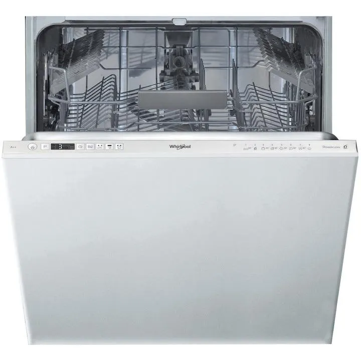 Whirlpool WRIC3C26P Beépíthető mosogatógép, 14 teríték, 8 program, Motor Inverter, PowerClean Pro, 6. érzék technológia, Natural Dry, 60 cm, E energiaosztály