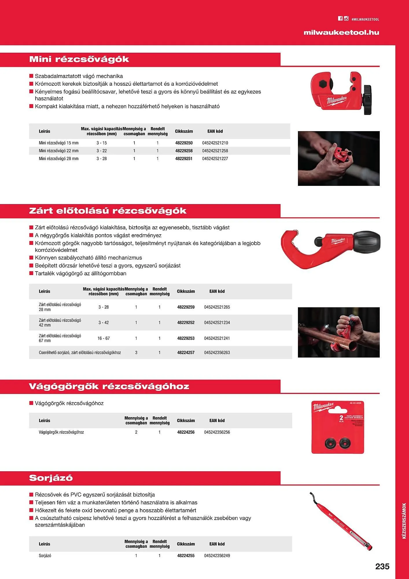 Katalógus Milwaukeetool akciós újság augusztus 14.-tól december 31.-ig 2024. - Oldal 235