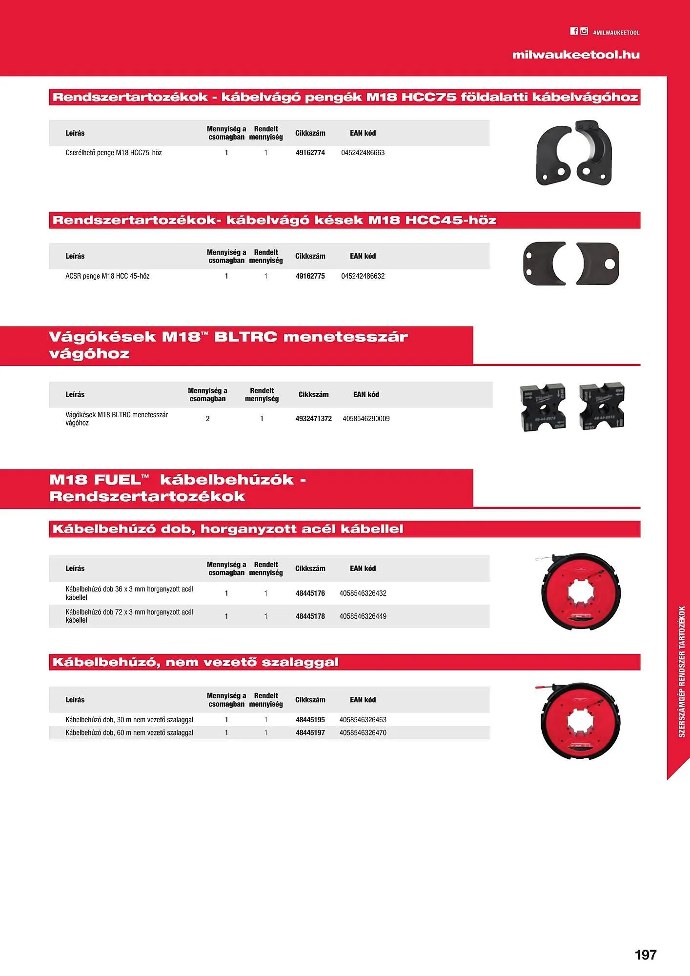 Katalógus Milwaukeetool akciós újság augusztus 14.-tól december 31.-ig 2024. - Oldal 197