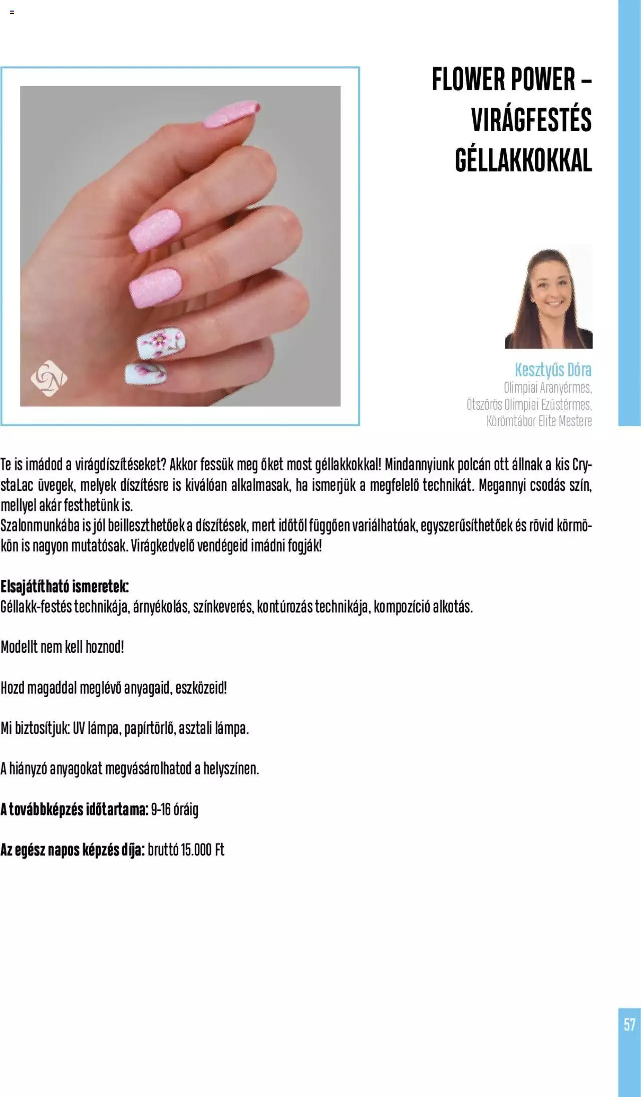 Katalógus Crystal Nails - Oktatási kézikönyv szeptember 5.-tól december 31.-ig 2023. - Oldal 57