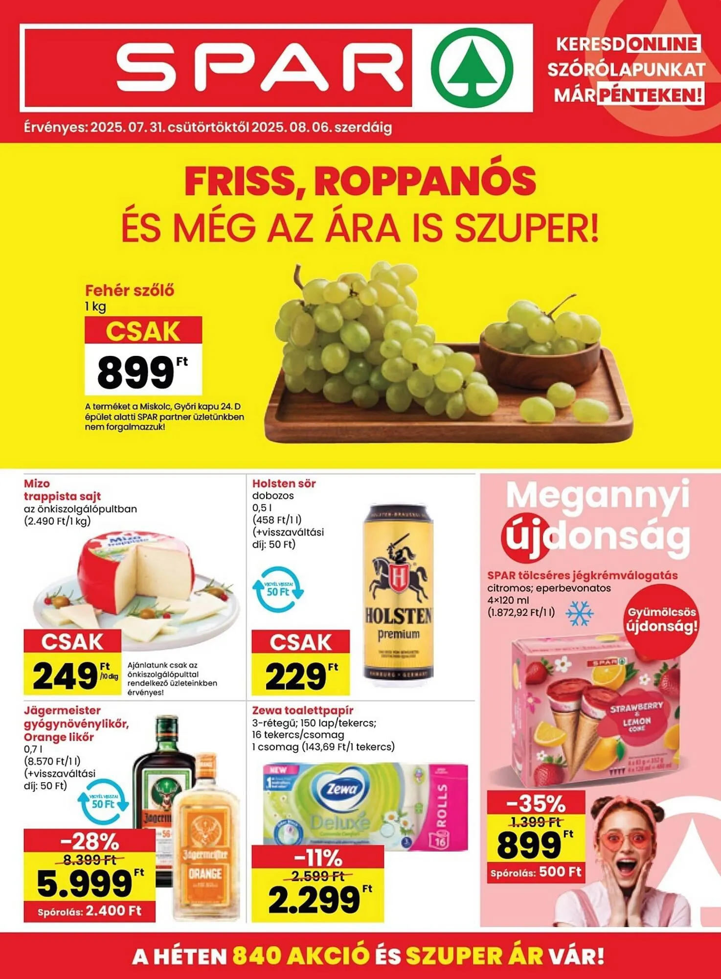 Katalógus Spar akciós újság július 31.-tól augusztus 6.-ig 2025. - Oldal 1