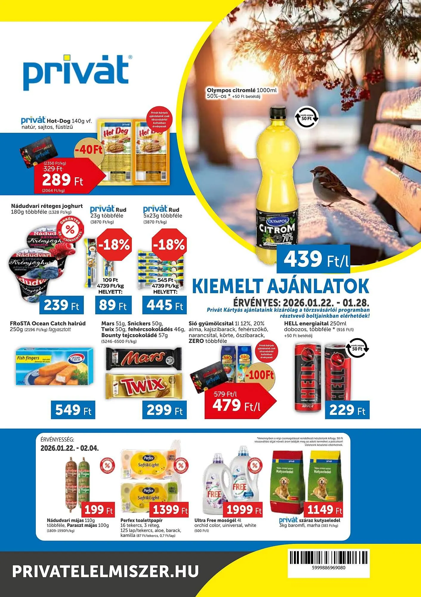 Katalógus PRIVÁT akciós újság január 22.-tól január 28.-ig 2026. - Oldal 1