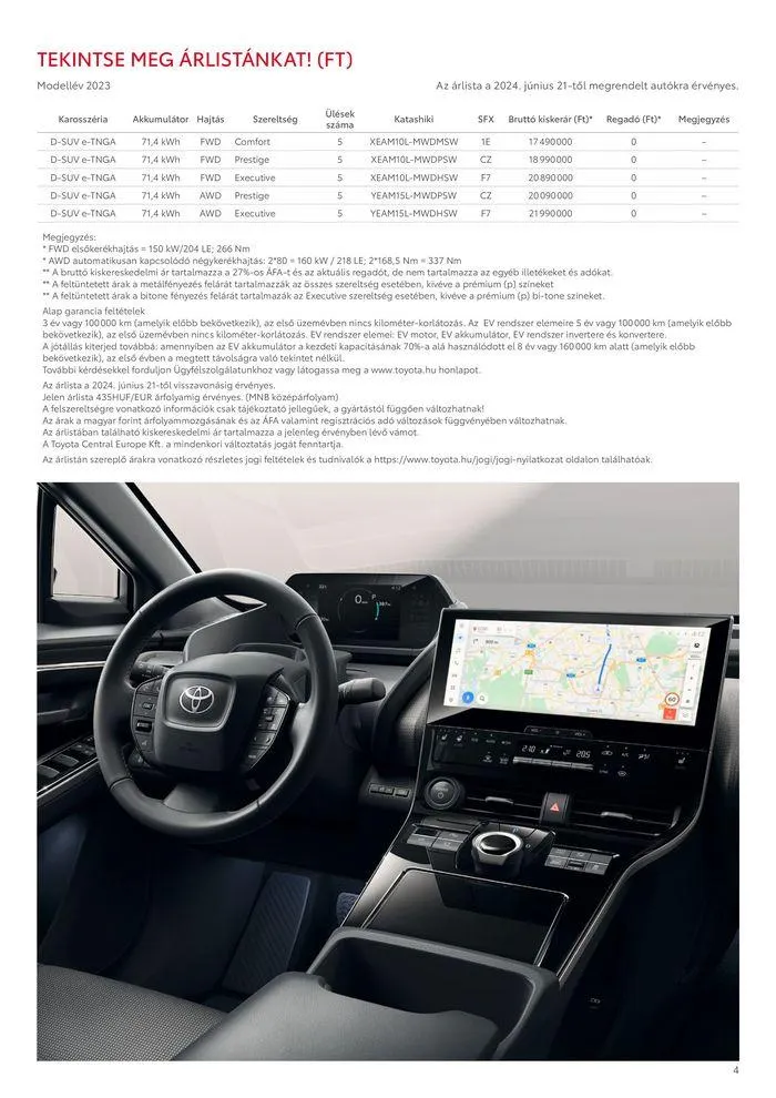Katalógus Toyota bZ4X 11kw augusztus 23.-tól augusztus 23.-ig 2025. - Oldal 4