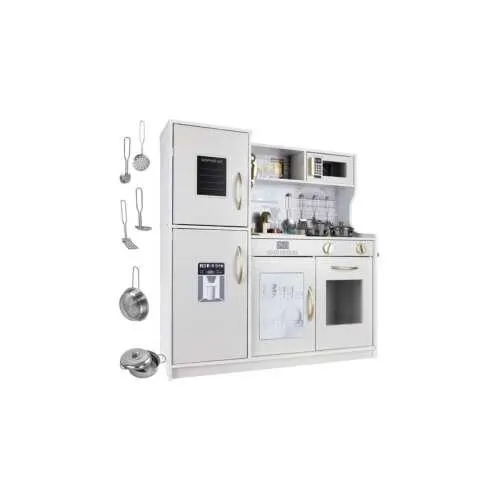 Játékkonyha fából kiegészítőkkel + LED világítással