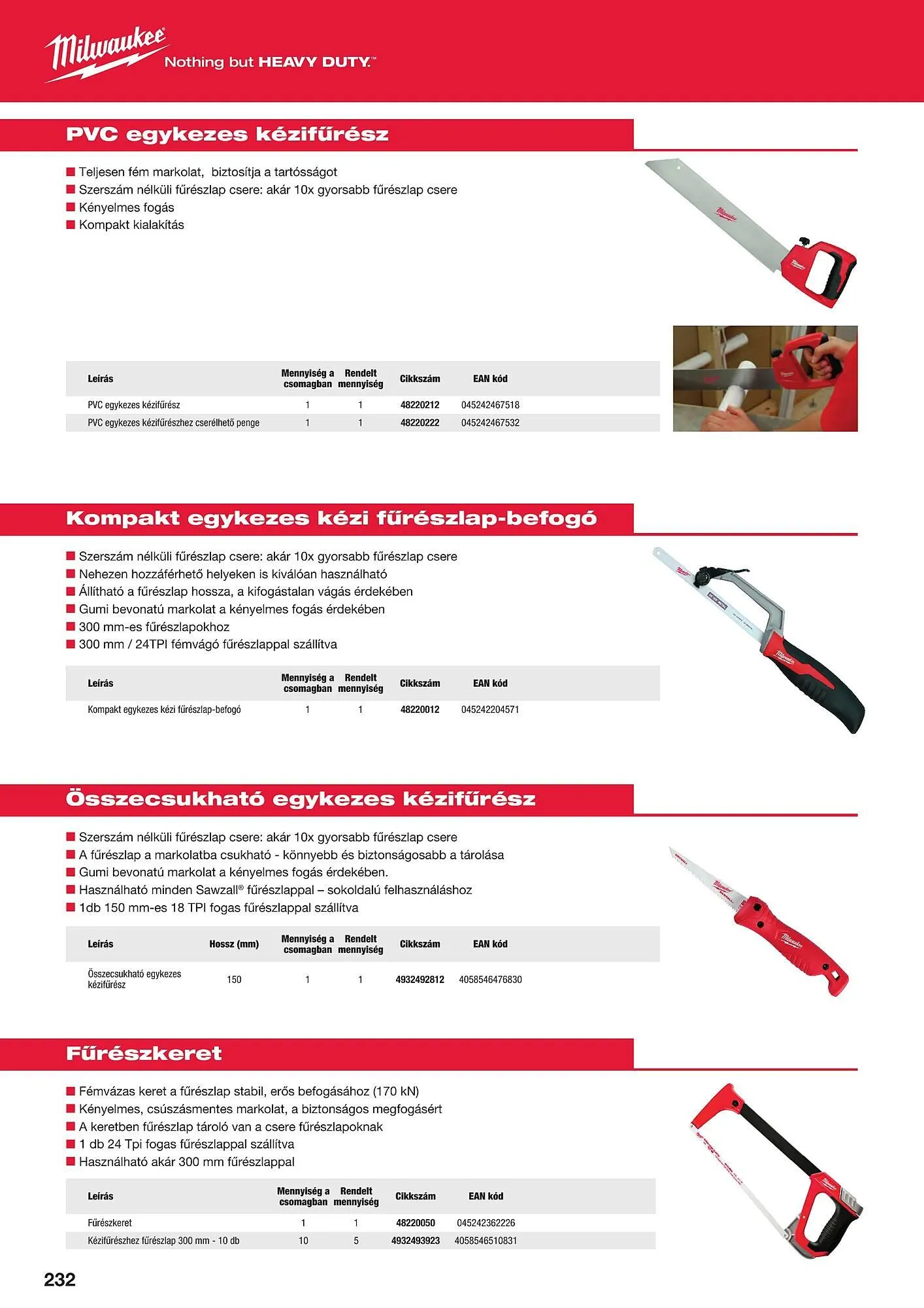 Katalógus Milwaukeetool akciós újság augusztus 14.-tól december 31.-ig 2024. - Oldal 232