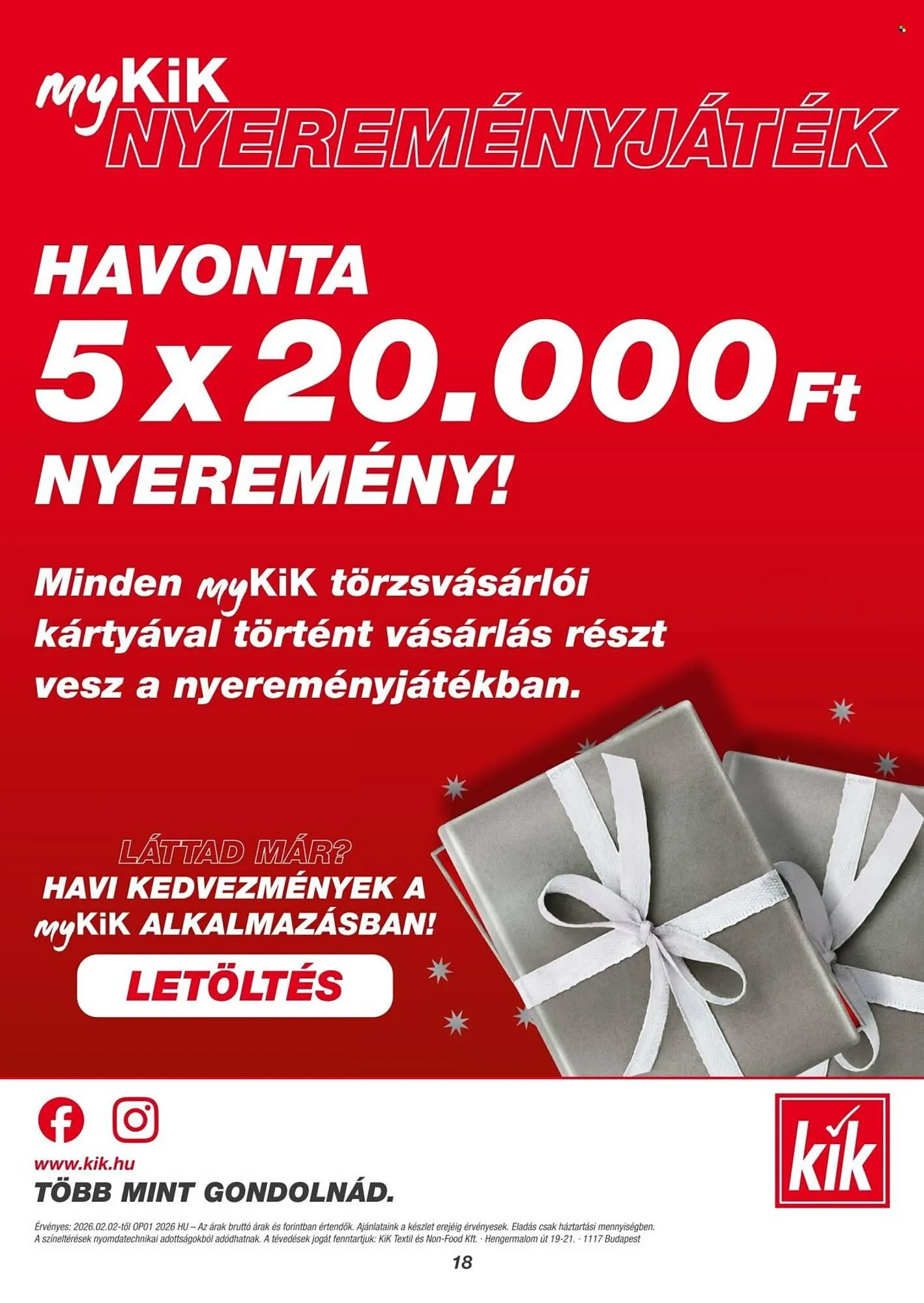 Katalógus Kik akciós újság február 2.-tól február 22.-ig 2026. - Oldal 18