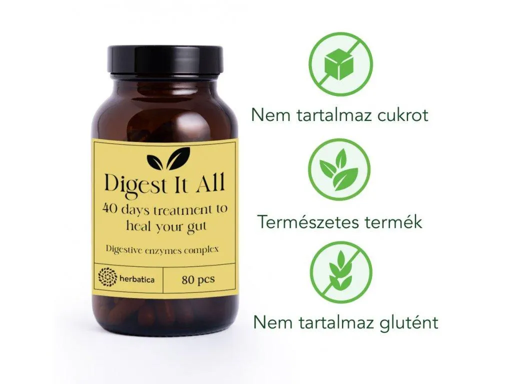 Emésztőenzim komplex - 80 vegán kapszula - Herbatica
