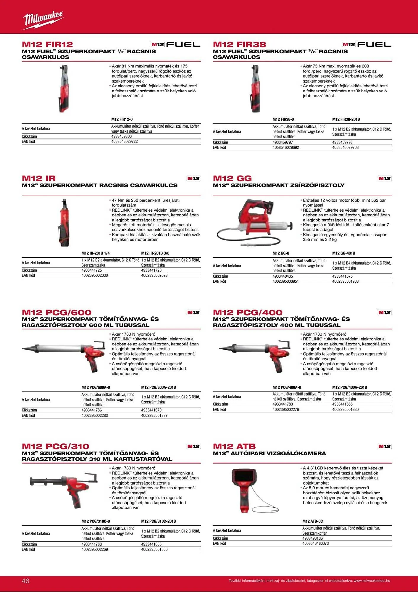 Katalógus Milwaukeetool akciós újság augusztus 14.-tól december 31.-ig 2025. - Oldal 46