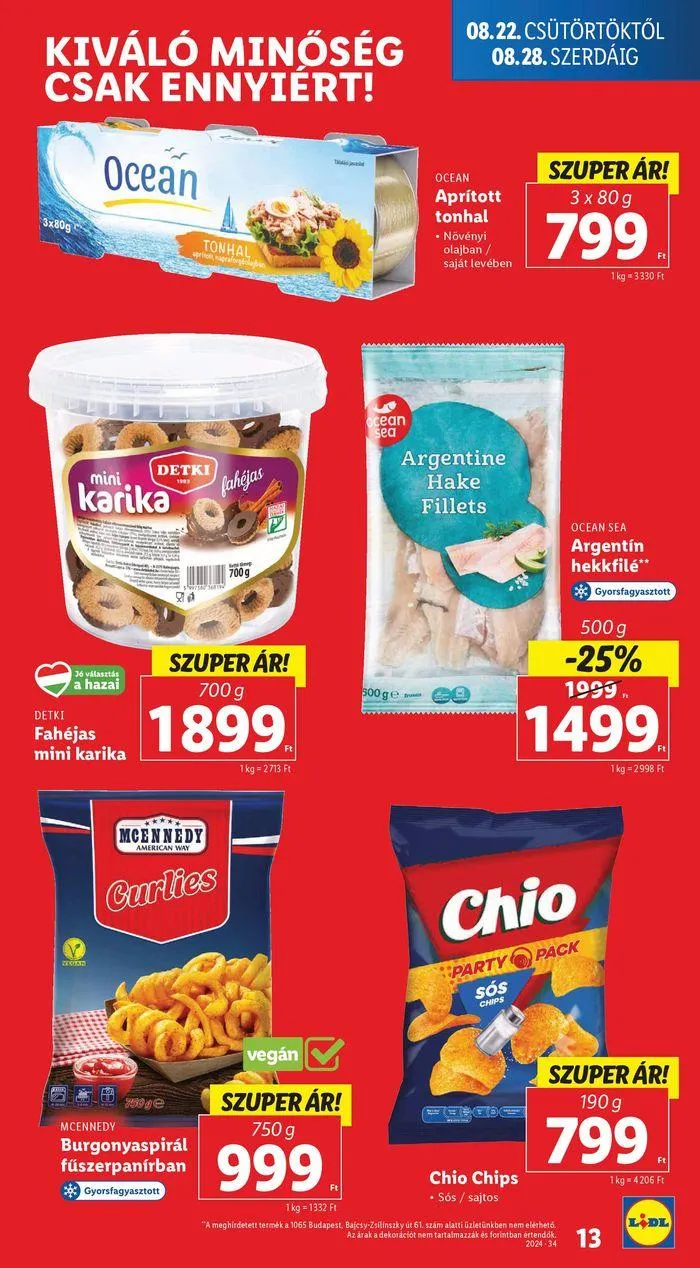 Katalógus Akciós újság – 34. hét augusztus 22.-tól augusztus 28.-ig 2024. - Oldal 13