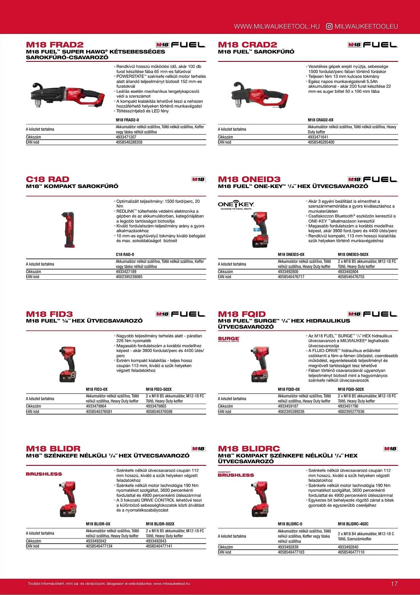 Katalógus Milwaukeetool akciós újság augusztus 14.-tól december 31.-ig 2025. - Oldal 17