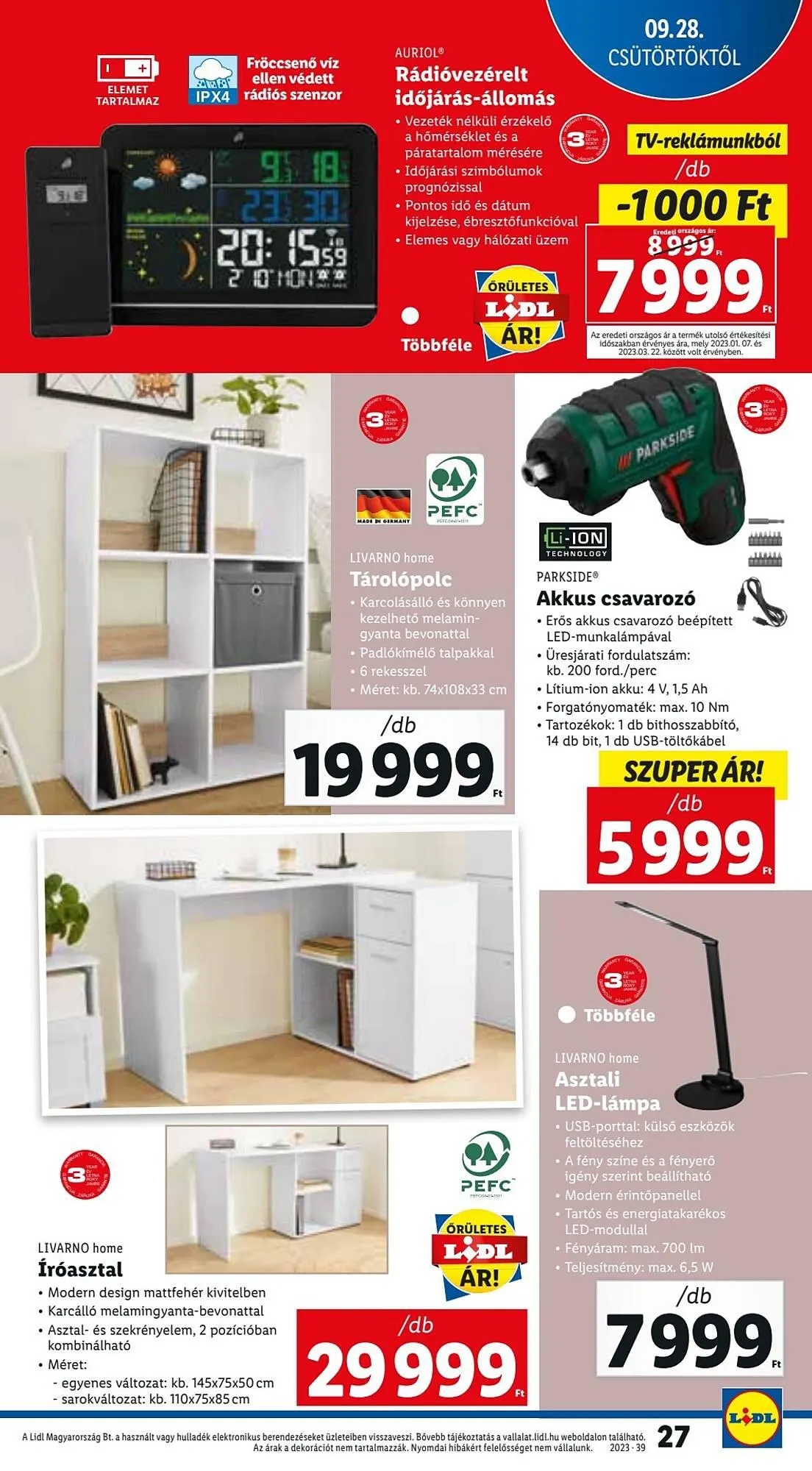 Katalógus Lidl akciós újság szeptember 28.-tól október 4.-ig 2023. - Oldal 27