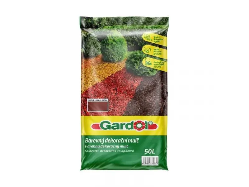 GARDOL - színes mulcs (50L, barna)