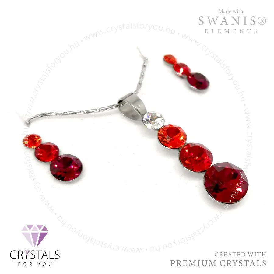 Hóember szett Swanis® prémium kristállyal díszítve, hóember fülbevalóval