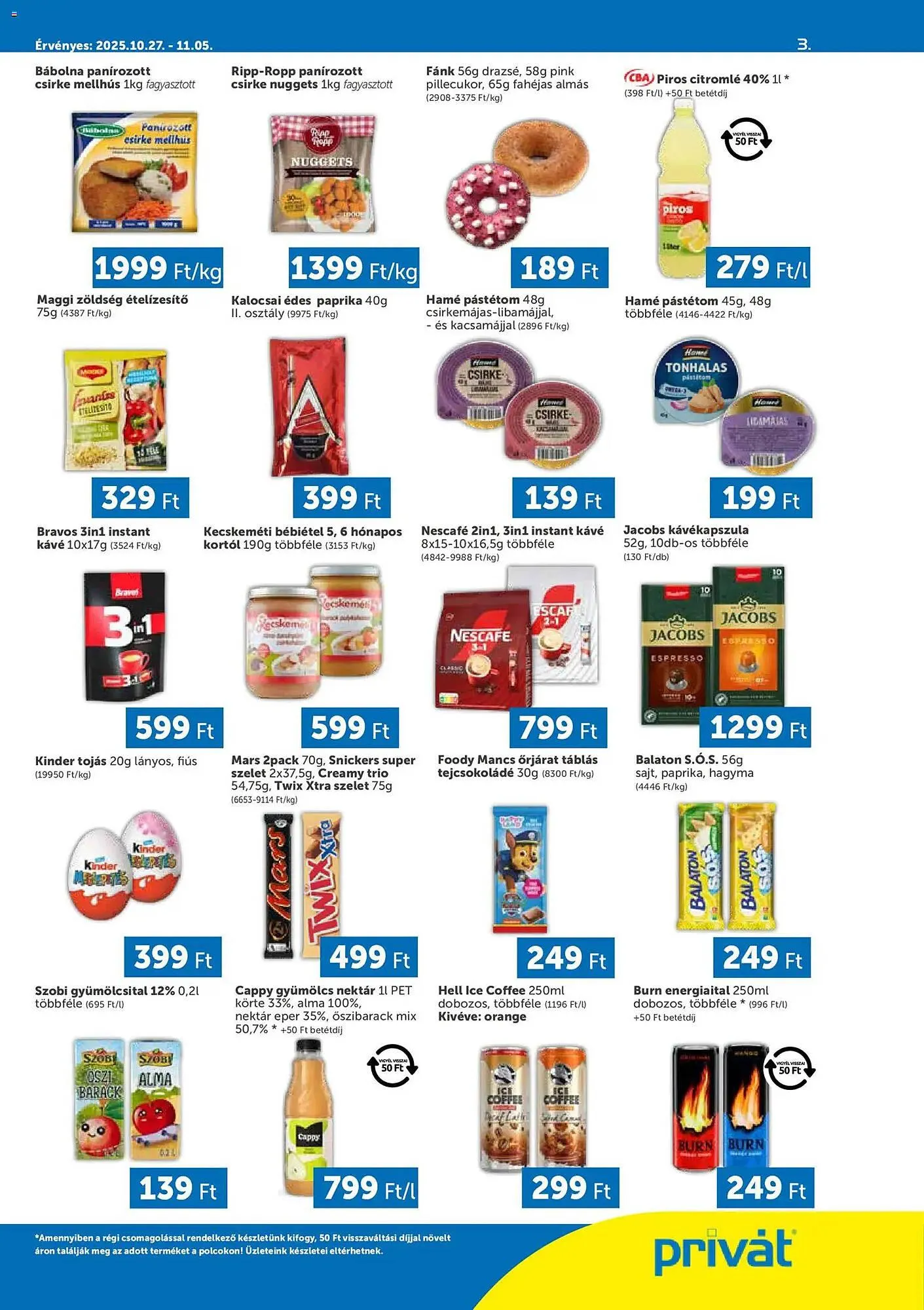 Katalógus PRIVÁT akciós újság október 27.-tól május 11.-ig 2026. - Oldal 3
