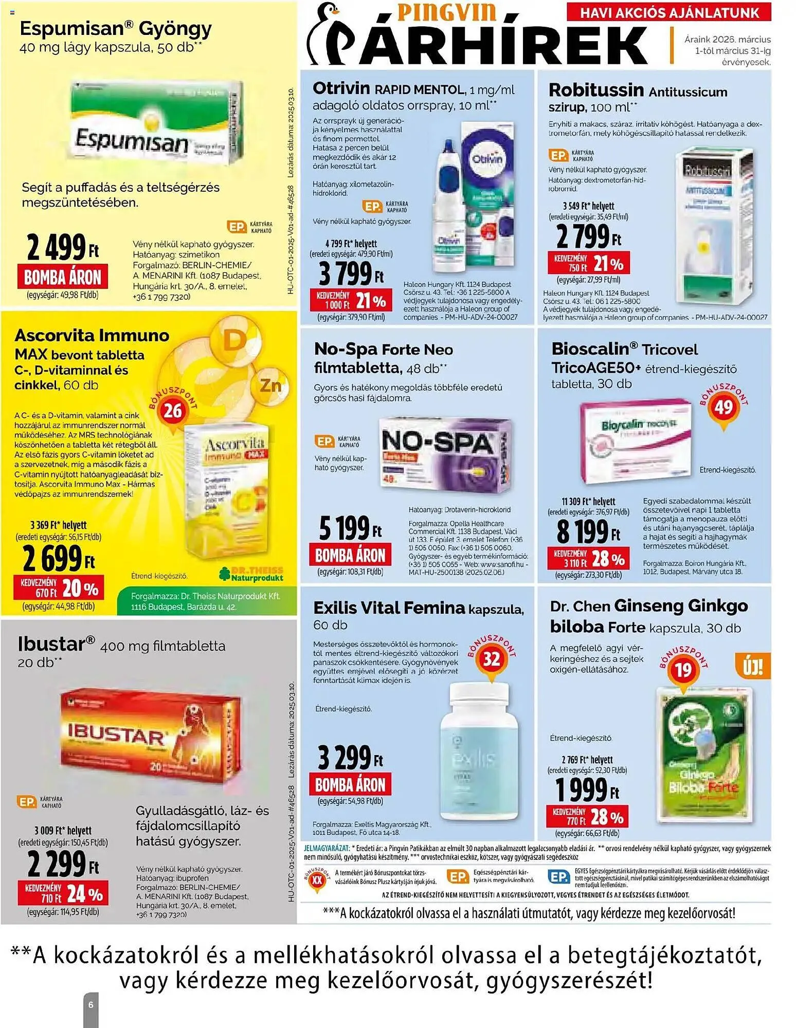 Katalógus Pingvin Patika akciós újság március 1.-tól március 31.-ig 2026. - Oldal 6