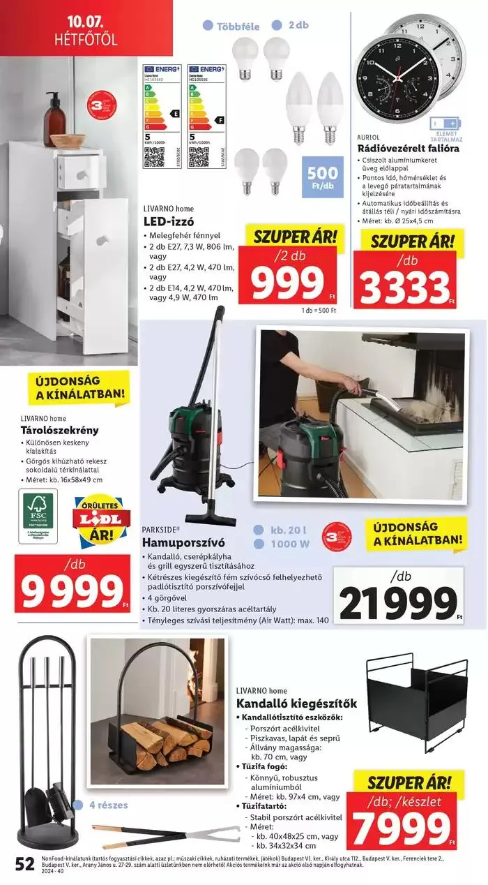 Katalógus Akciós újság – 40. hét október 3.-tól október 9.-ig 2024. - Oldal 52