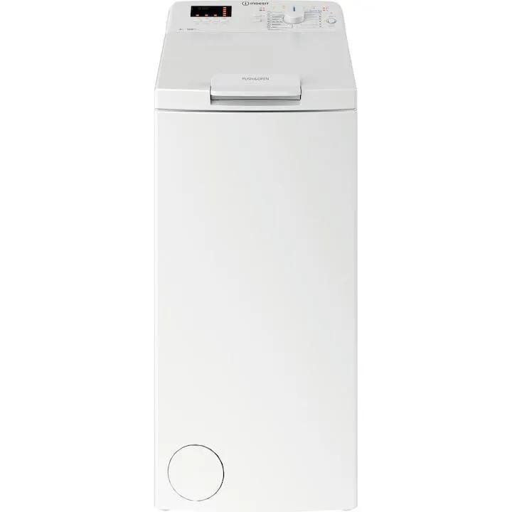 Indesit BTW S6240P EU/N Felültöltős mosógép, 6 kg, 1200 ford./perc, 12 program, C energiaosztály, Fehér