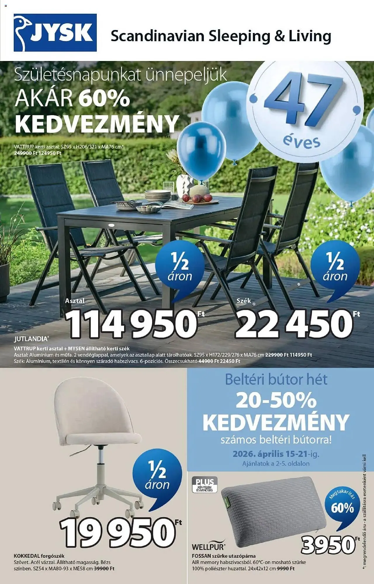 Katalógus JYSK akciós újság április 15.-tól május 17.-ig 2026. - Oldal 1